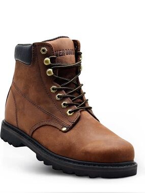 🥾 EUC Everboots Men's Brown Lace-Up Soft Toe 6” Leather Work Boot Size 6.5
